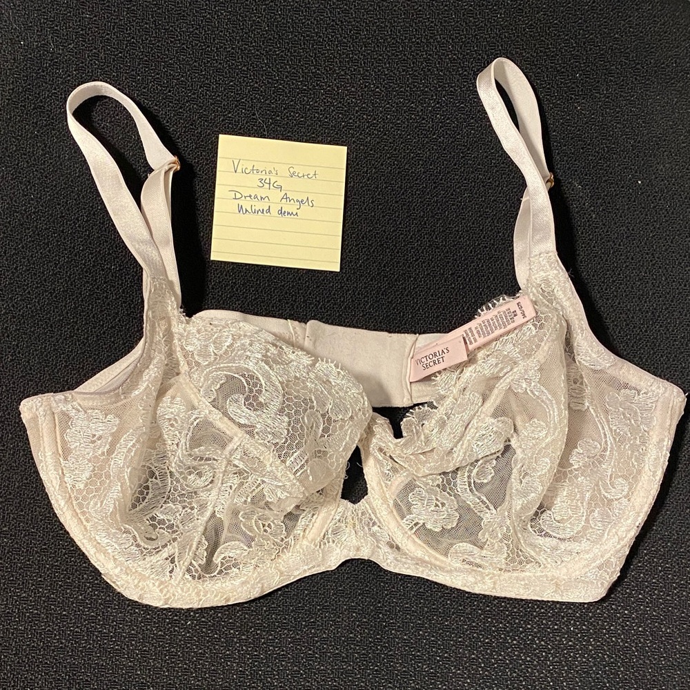 Victoria's Secret Dream Angel Unlined Demi Lace Bra 34G 34DDDD